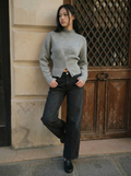 Waist-Cinching Zip-Up Sweater