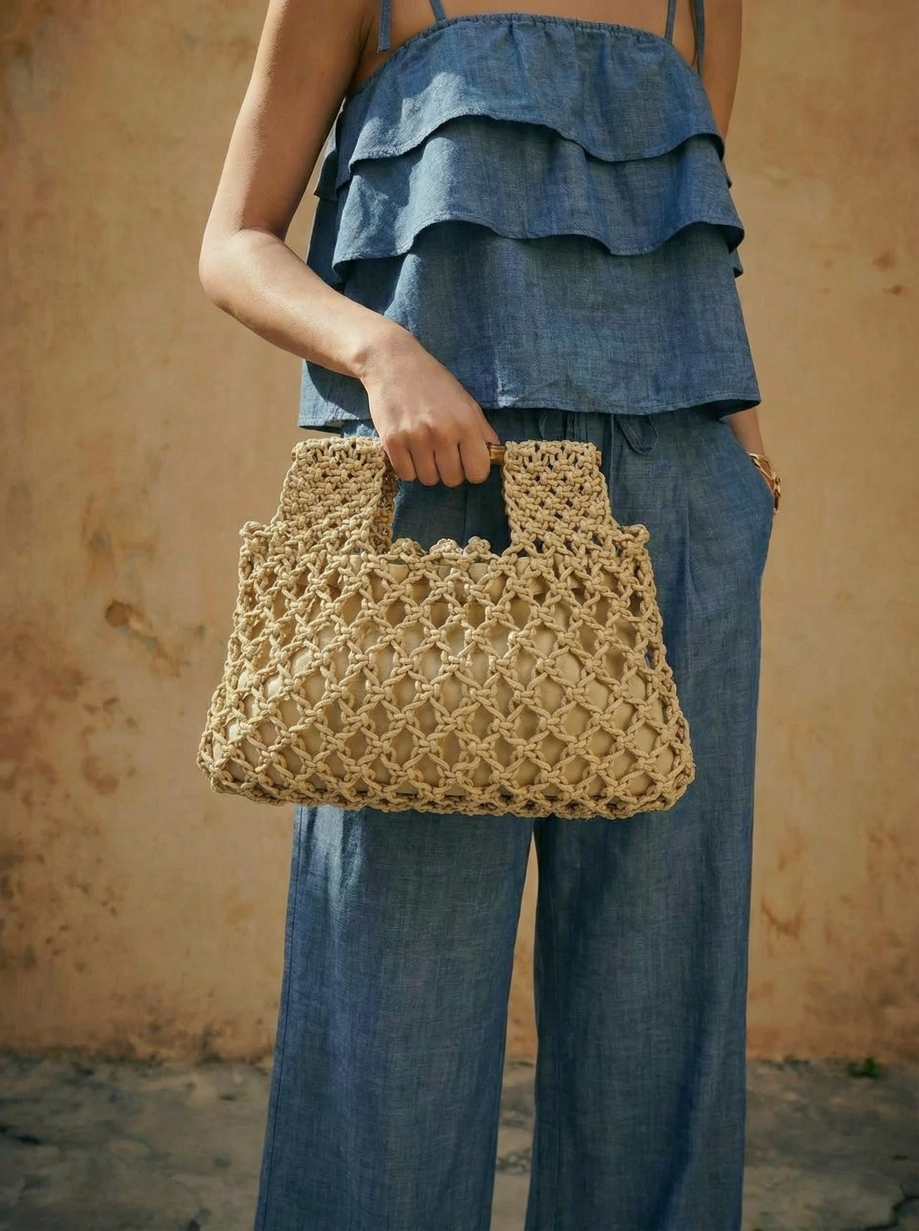 Sahara Makramee Handtasche