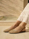 Selina Woven Slingback Flats