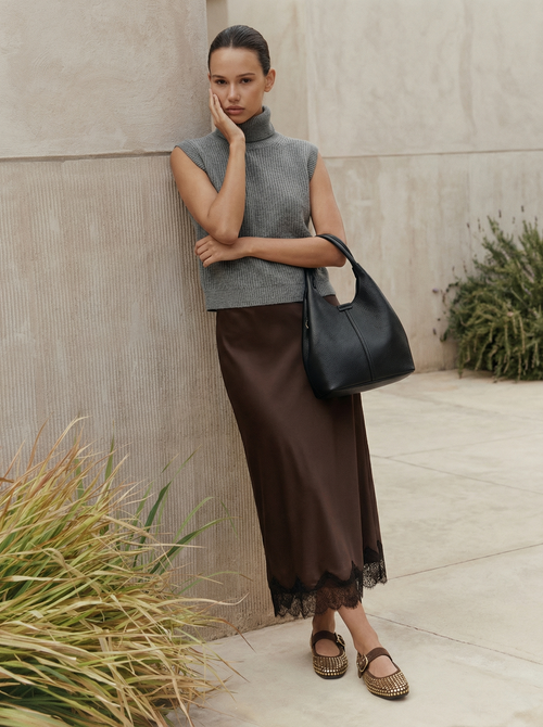 Aria Ribbed Turtleneck Vest