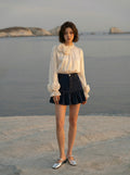 Rosalind Silk Floral Appliqué Blouse