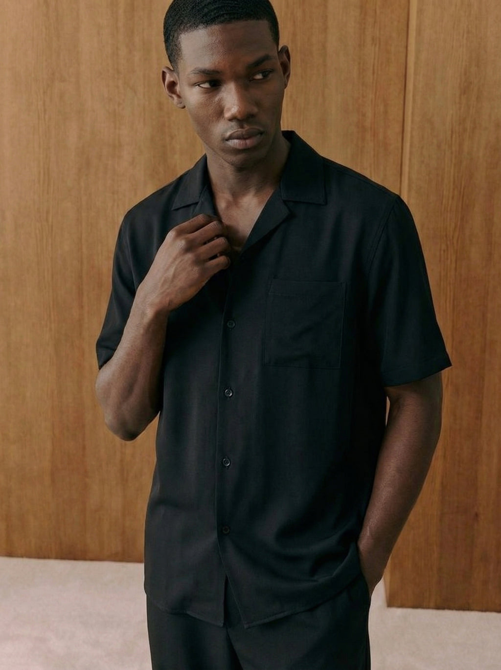 Nero Casual Short Sleeve Shirt & Trouser Set