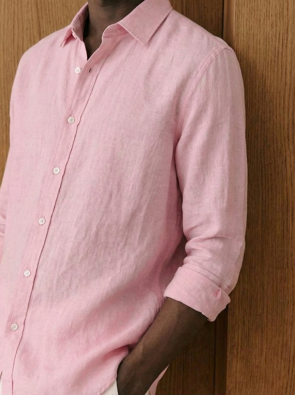 Lorenzo Pink Cotton Muslin Shirt