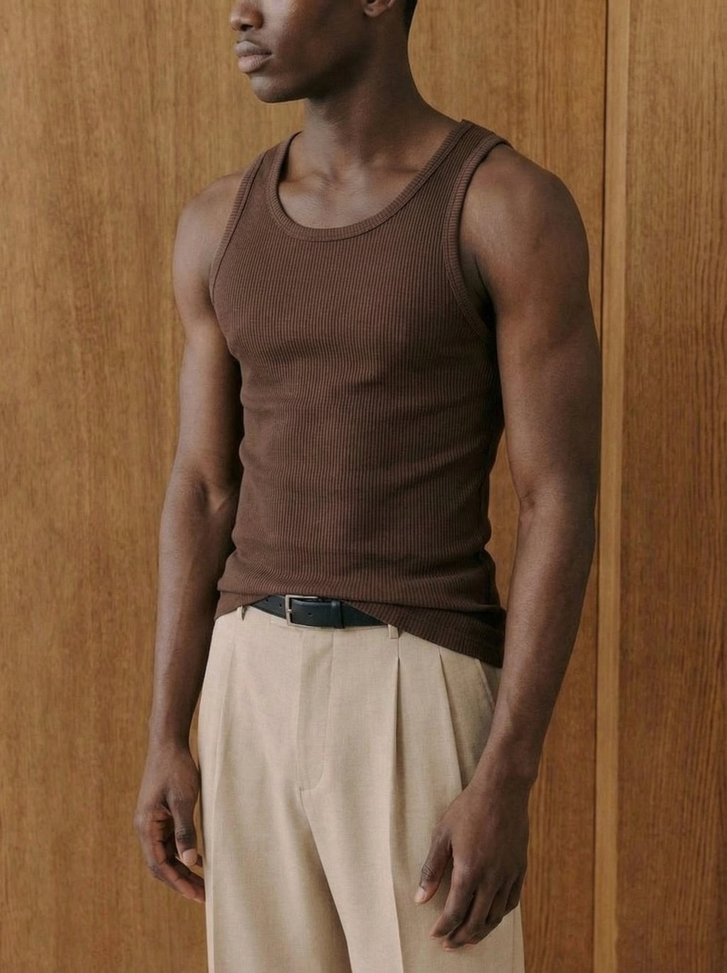 Ribbed Mocha Tank Top