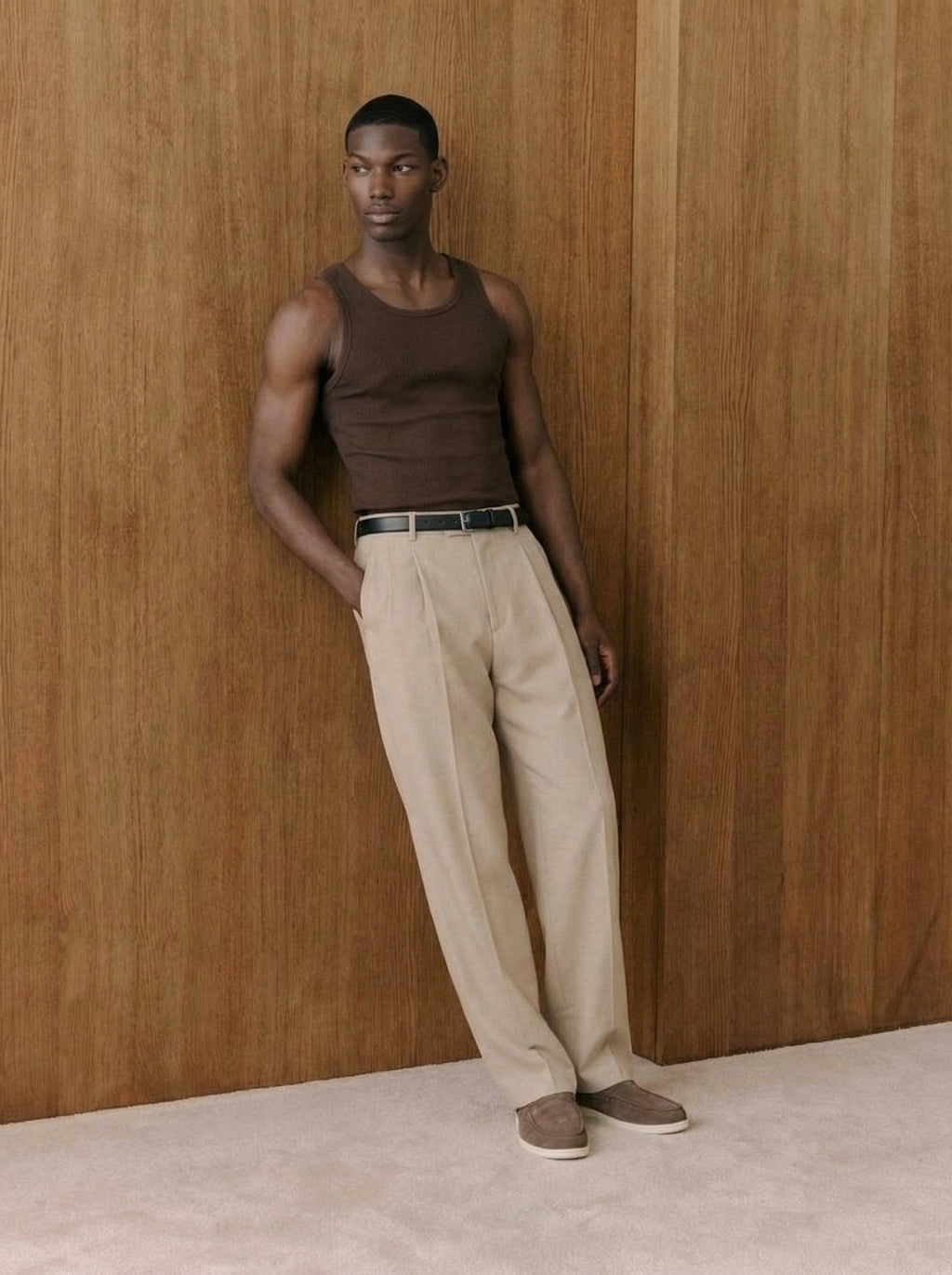 Ribbed Mocha Tank Top