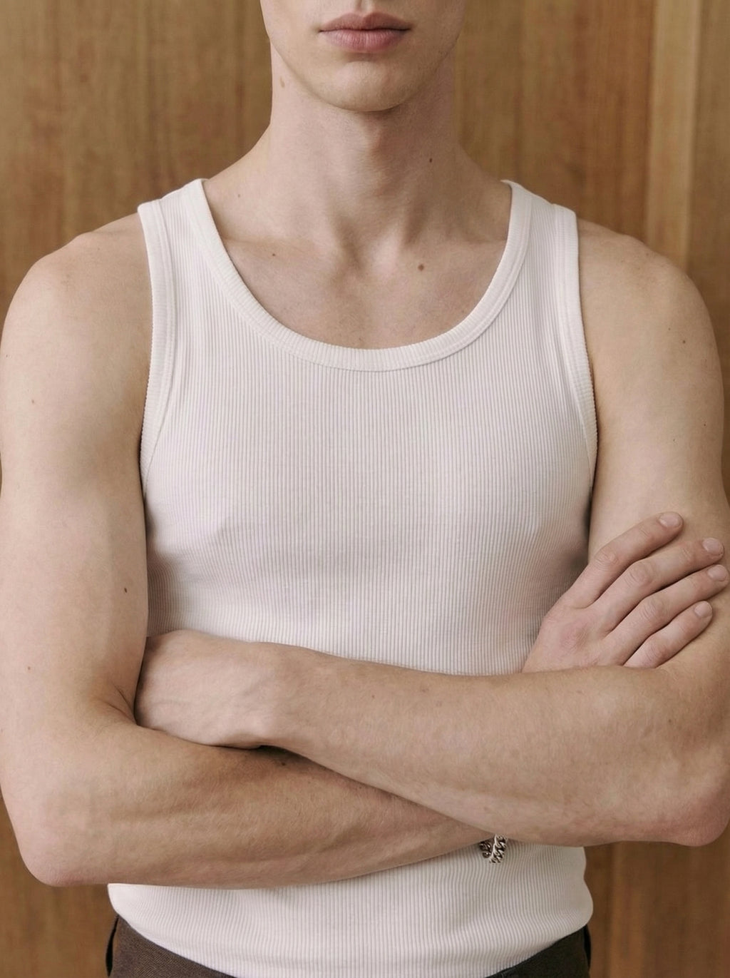 Snow Ribbed Essentials Tank Top