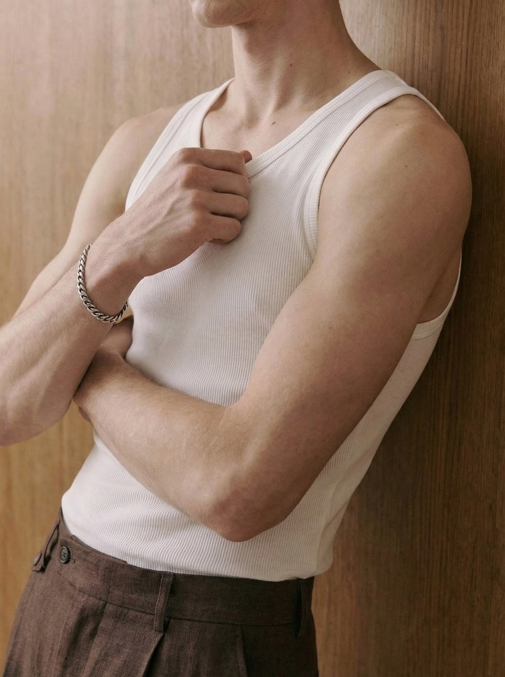 Snow Ribbed Essentials Tank Top