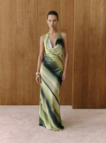 Isla Tropical Halter Maxi Dress