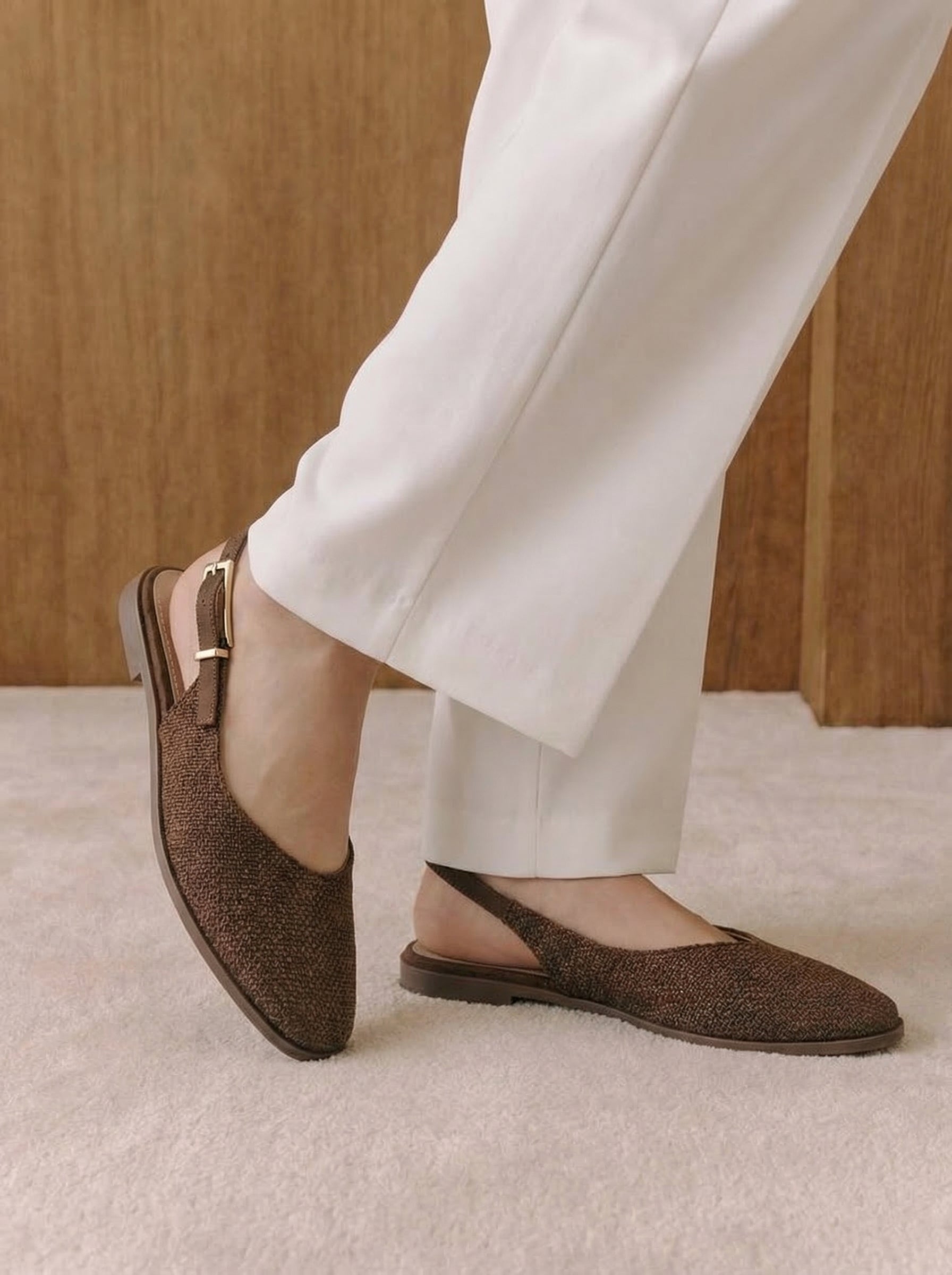 Sienna Textured Slingbacks