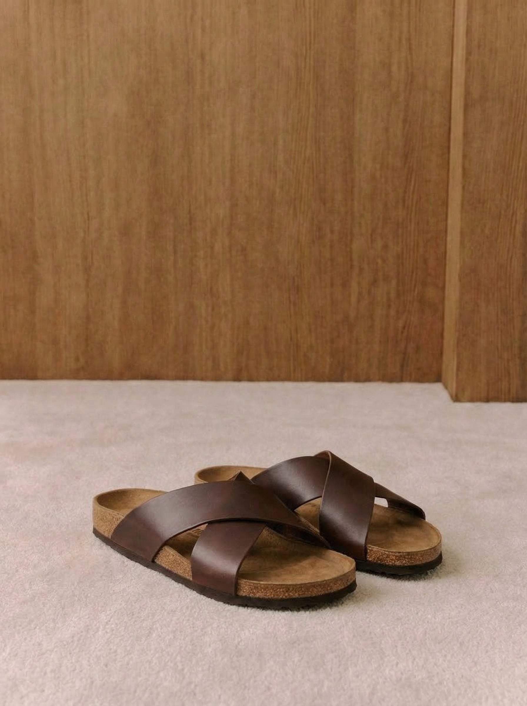 Malik braune Korksohlen-Sandalen