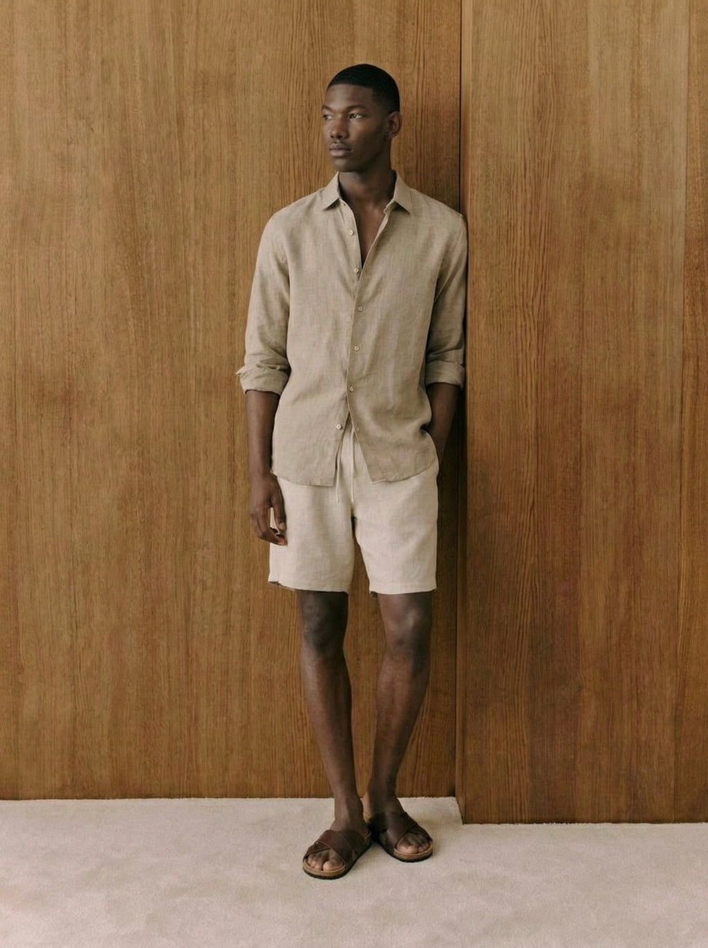 Malik Earth-Tone Linen Shirt