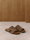 Luca Suede Cut-Out Slides