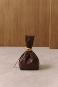 Celine Burgundy Knot Clutch