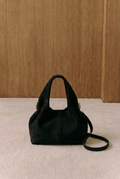 Lois Ruched Suede Hobo Bag