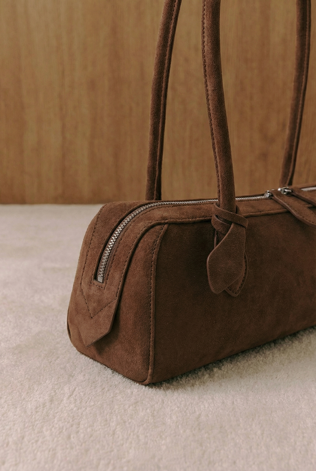 Vera Suede Cylinder Shoulder Bag