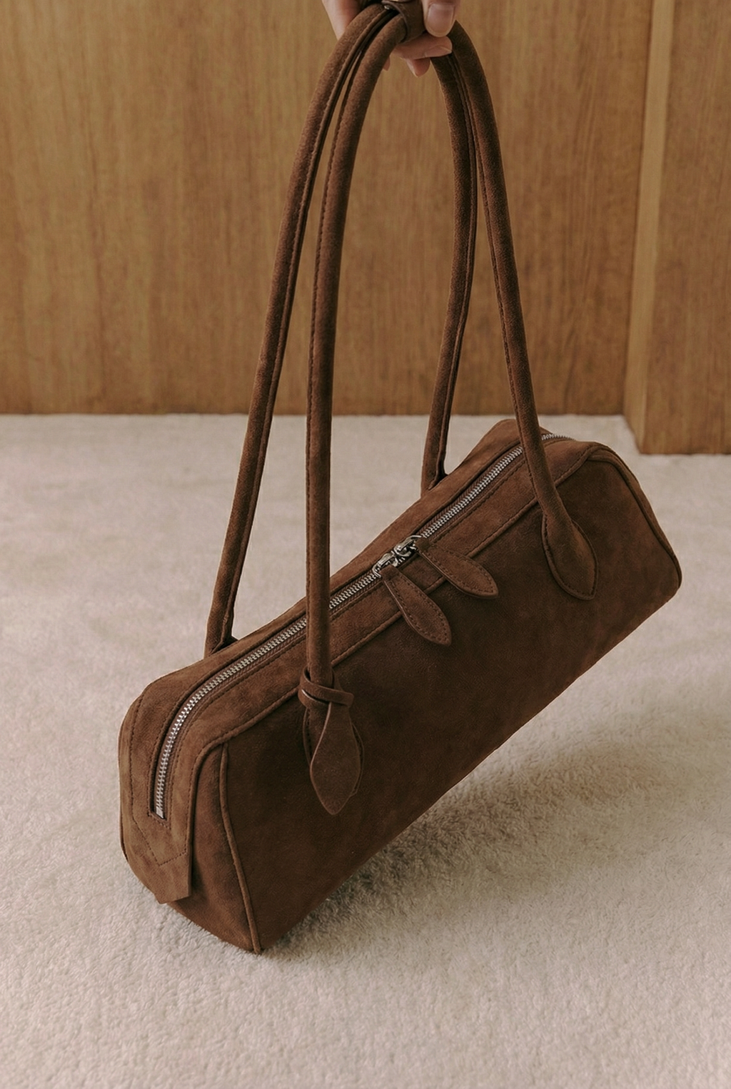 Vera Suede Cylinder Shoulder Bag