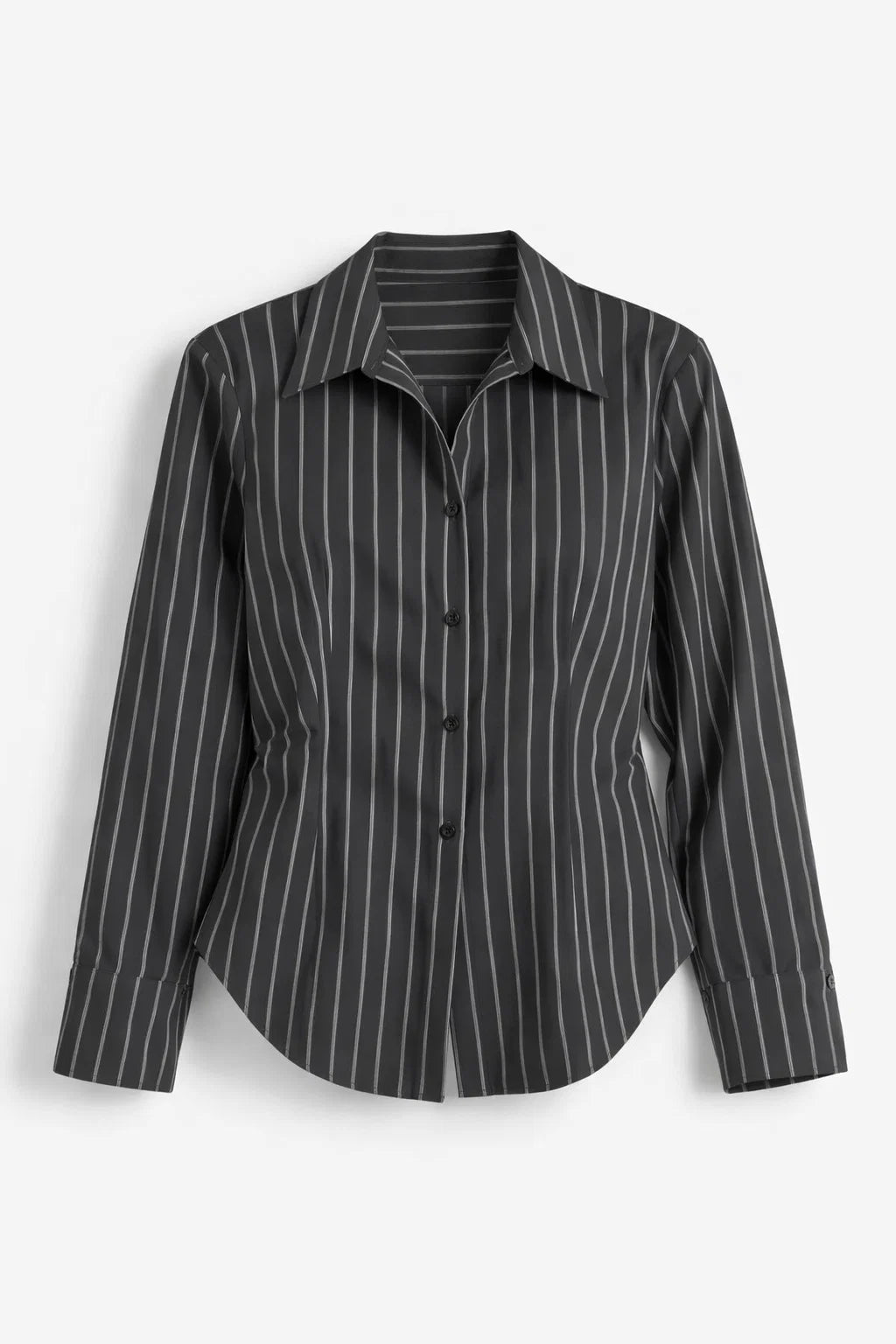 Gestreiftes Poloshirt mit langen Ärmeln und Schleifendetail
